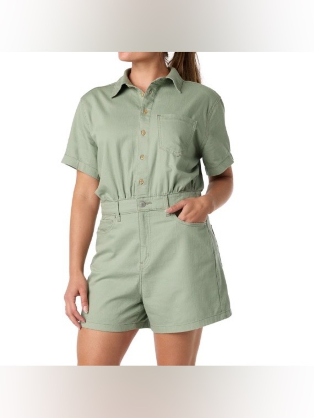 NWT Signature by Levi Strauss & Co Vintage Summer Romper Size Large